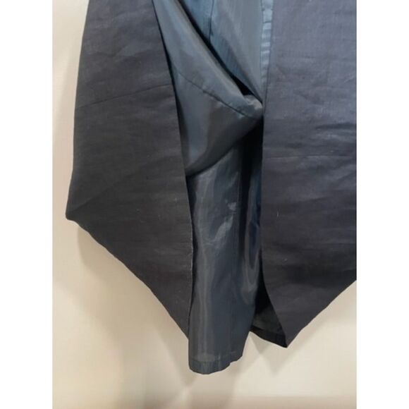 Talbots Women Size 6 Black 100% Irish Linen Sleeveless Mid-Length Dress - Picture 5 of 9